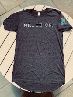 "Write On" logo-sleeve T-shirt
